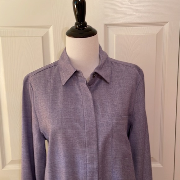 J. Crew wool blend button down shirt size 10 NWT - Picture 2 of 6